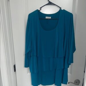 Susan Graver Blue Layered Tunic
